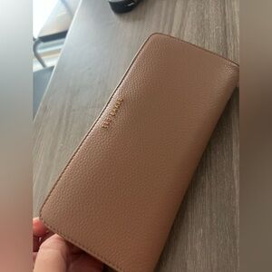 Ted Baker Dusty Pink / Tan large zip around wallet